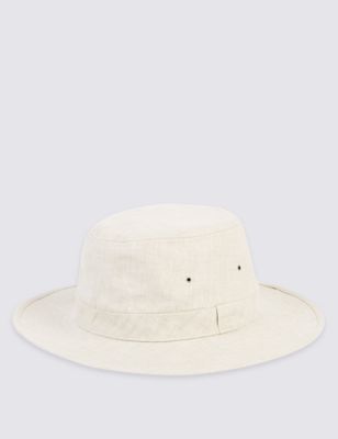 Pure Linen Broad Brim Hat